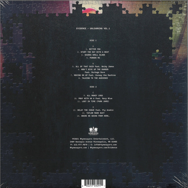 Evidence ~ Unlearning Vol. 1 (Vinyl) - Djungel & Jazz