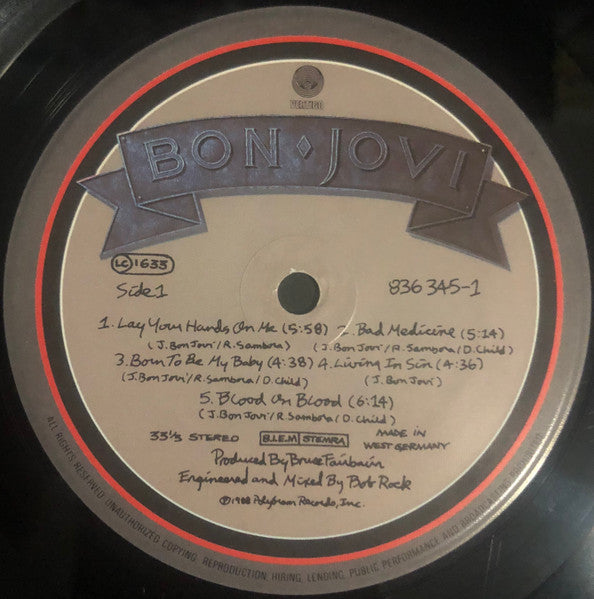 Bon Jovi ~ New Jersey (Vinyl) - Djungel & Jazz