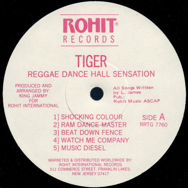 Tiger : Reggae Dance Hall Sensation (LP, Album)