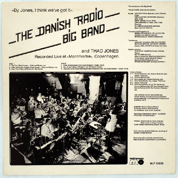 The Danish Radio Big Band And Thad Jones ~ By Jones, I Think We've Got It (Vinyl) - Djungel & Jazz