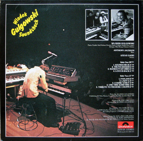 Wlodek Gulgowski : Soundcheck (LP, Album)
