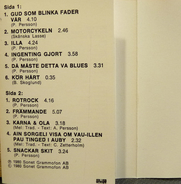 Peps Persson Med Peps Blodsband ~ Rotrock (Vinyl) - Djungel & Jazz