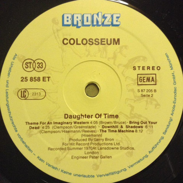 Colosseum ~ Daughter Of Time (Vinyl) - Djungel & Jazz