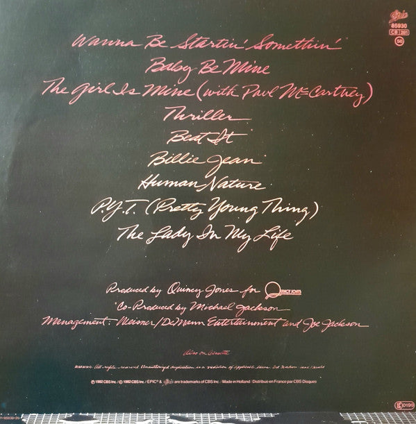 Michael Jackson ~ Thriller (Vinyl) - Djungel & Jazz