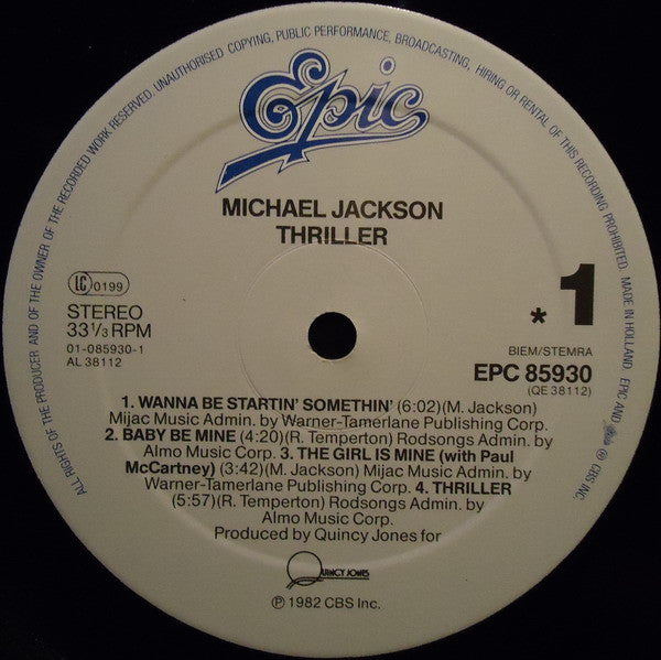 Michael Jackson ~ Thriller (Vinyl) - Djungel & Jazz