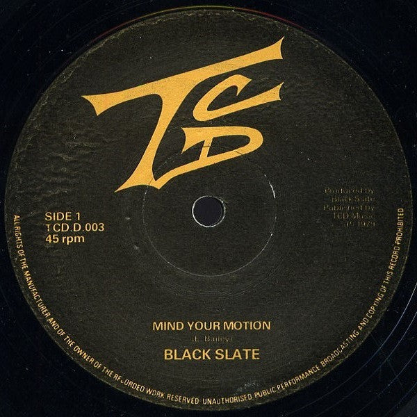 Black Slate : Mind Your Motion (12", Ltd)