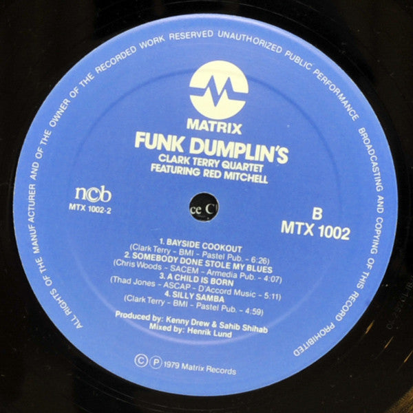 Clark Terry Quartet Featuring Red Mitchell ~ Funk Dumplin's (Vinyl) - Djungel & Jazz
