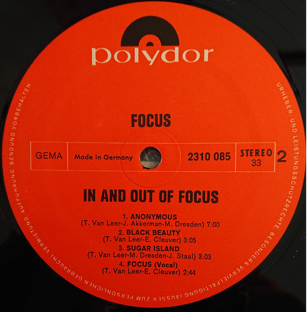 Focus ~ In And Out Of Focus (Vinyl) - Djungel & Jazz