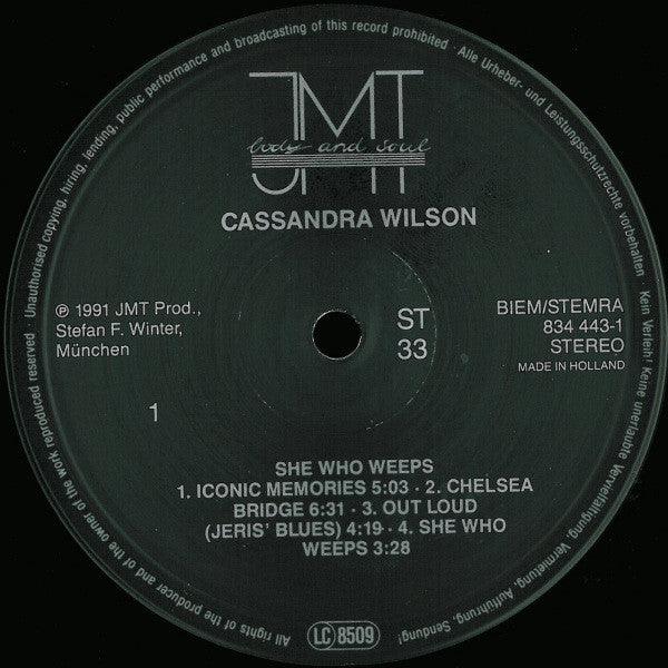 Cassandra Wilson : She Who Weeps (LP, Album)