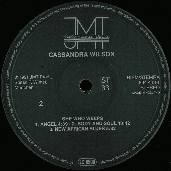 Cassandra Wilson : She Who Weeps (LP, Album)
