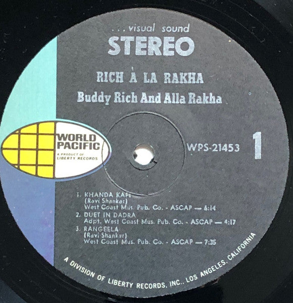 Buddy Rich And Alla Rakha ~ Rich À La Rakha (Vinyl) - Djungel & Jazz