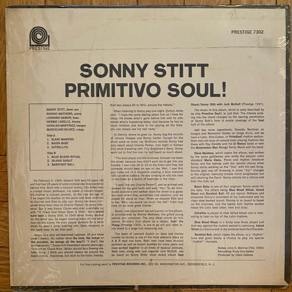 Sonny Stitt ~ Primitivo Soul (Vinyl) - Djungel & Jazz