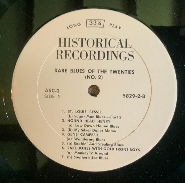 Various ~ Rare Blues Of The Twenties No. 2 (Vinyl) - Djungel & Jazz