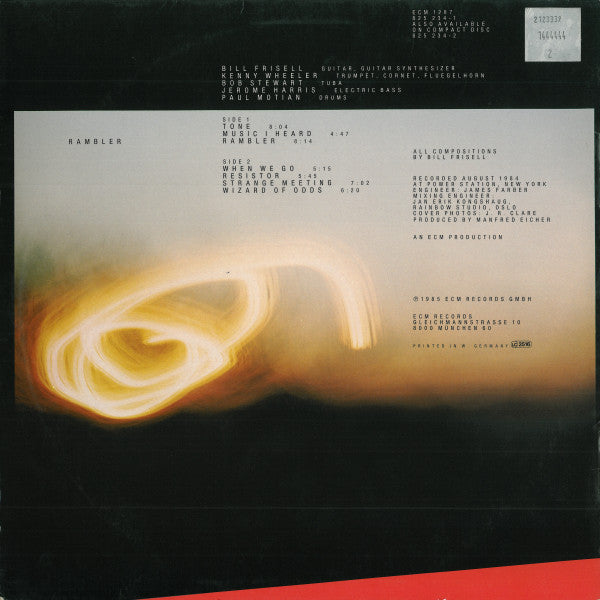 Bill Frisell ~ Rambler (Vinyl) - Djungel & Jazz
