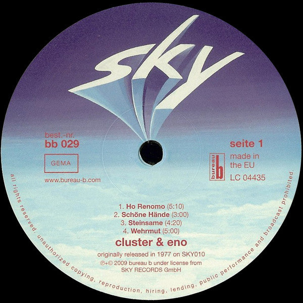 Cluster & Eno ~ Cluster & Eno (Vinyl) - Djungel & Jazz