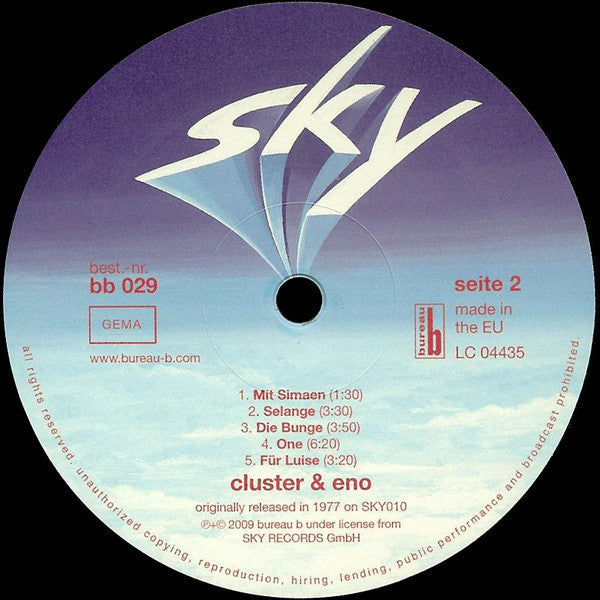 Cluster & Eno ~ Cluster & Eno (Vinyl) - Djungel & Jazz