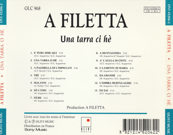 A Filetta ~ Una Tarra Ci Hè (Vinyl) - Djungel & Jazz