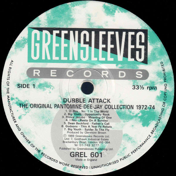 Glen Brown : Dubble Attack (The Original Pantomine Dee-Jay Collection 1972-74) (LP, Comp)