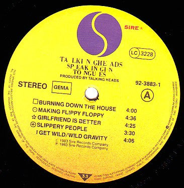 Talking Heads ~ Speaking In Tongues (Vinyl) - Djungel & Jazz
