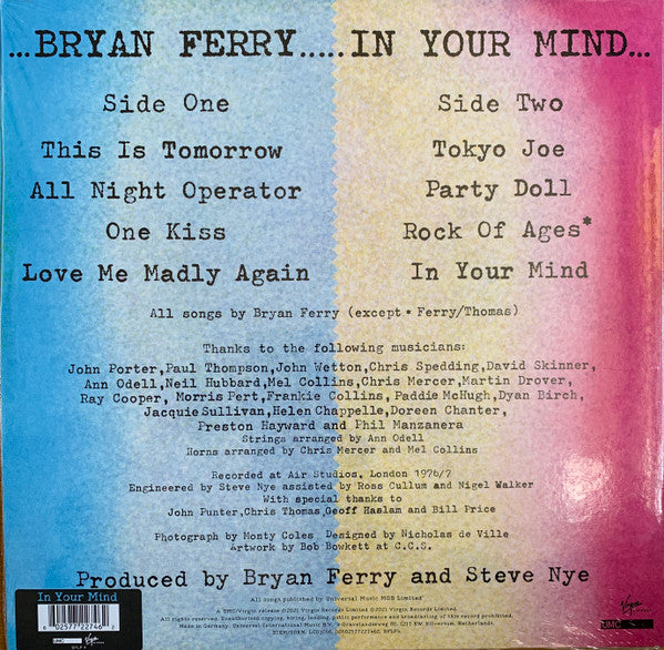 Bryan Ferry ~ In Your Mind (Vinyl) - Djungel & Jazz