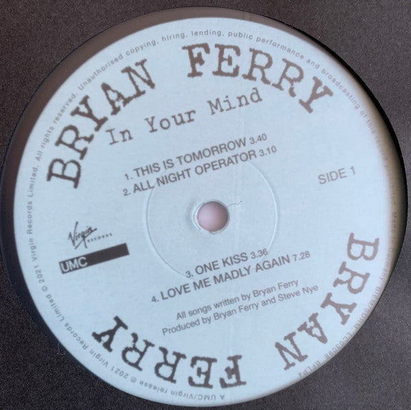 Bryan Ferry ~ In Your Mind (Vinyl) - Djungel & Jazz