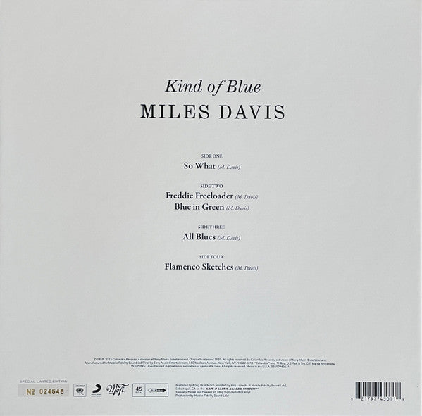 Miles Davis ~ Kind Of Blue (Vinyl) - Djungel & Jazz