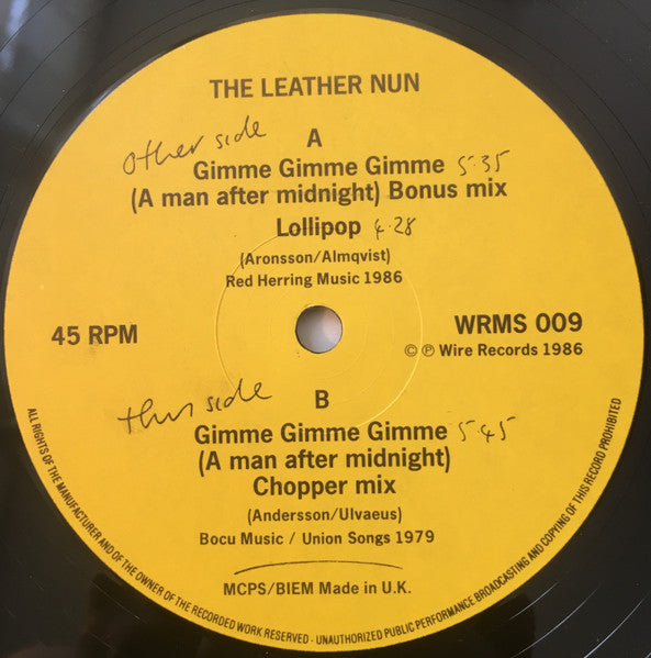 The Leather Nun ~ Gimme Gimme Gimme! (Vinyl) - Djungel & Jazz