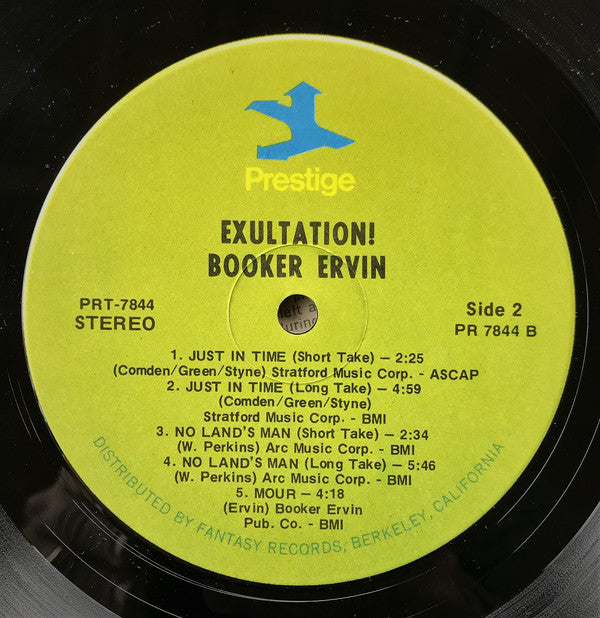 Booker Ervin ~ Exultation! (Vinyl) - Djungel & Jazz