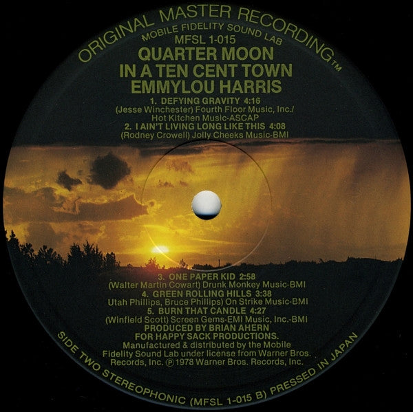 Emmylou Harris ~ Quarter Moon In A Ten Cent Town (Vinyl) - Djungel & Jazz