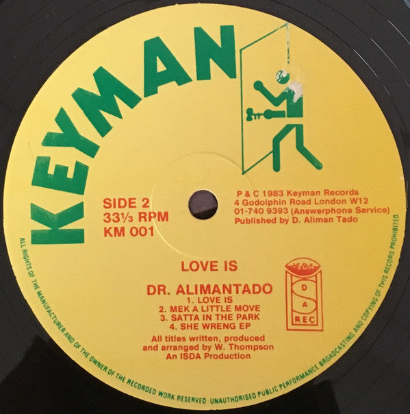 Dr. Alimantado : Love Is (LP, Album)