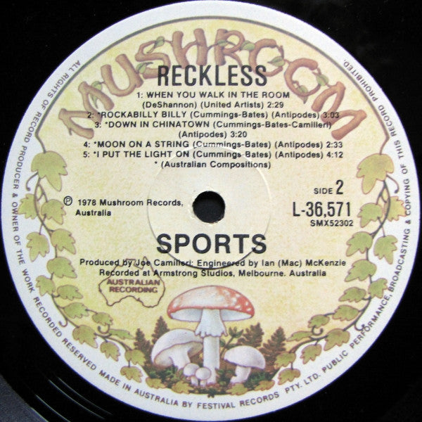 The Sports ~ Reckless (Vinyl) - Djungel & Jazz