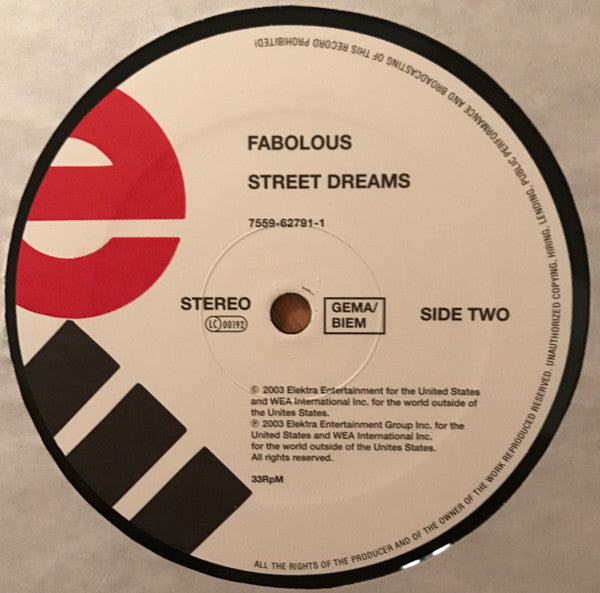 Fabolous ~ Street Dreams (Vinyl) - Djungel & Jazz