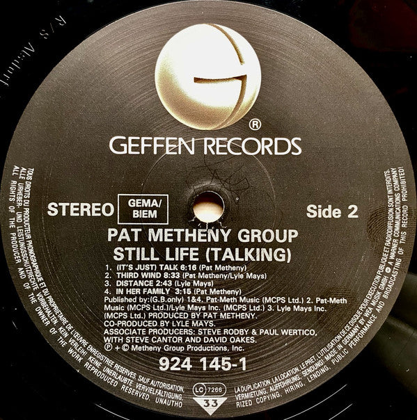 Pat Metheny Group ~ Still Life (Talking) (Vinyl) - Djungel & Jazz