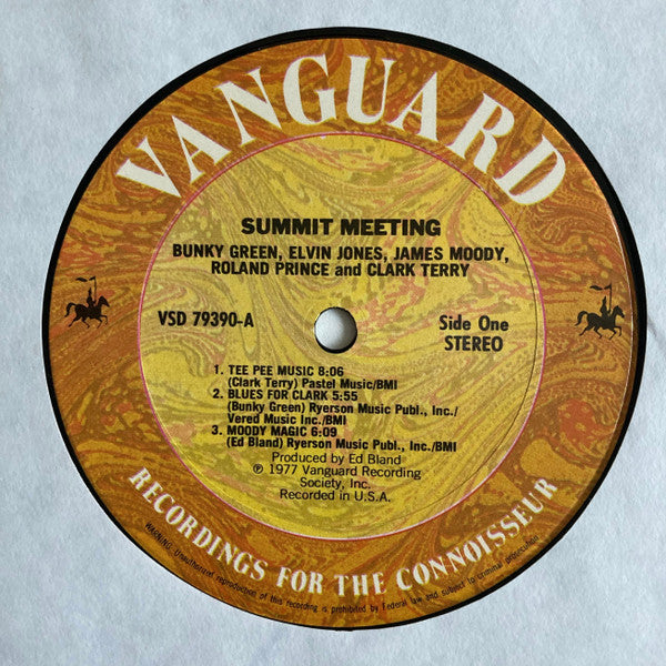 Elvin Jones, James Moody, Clark Terry, Bunky Green, Roland Prince ~ Summit Meeting (Vinyl) - Djungel & Jazz