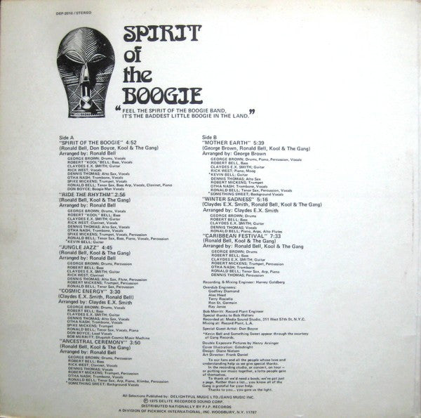 Kool & The Gang ~ Spirit Of The Boogie (Vinyl) - Djungel & Jazz