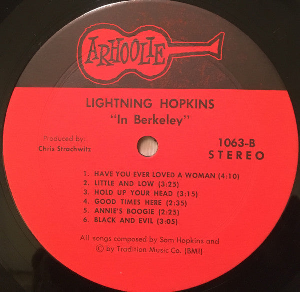 Lightning Hopkins ~ In Berkeley (Vinyl) - Djungel & Jazz
