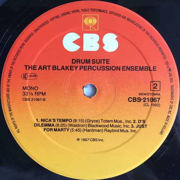 Art Blakey Percussion Ensemble / The Jazz Messengers ~ Drum Suite (Vinyl) - Djungel & Jazz