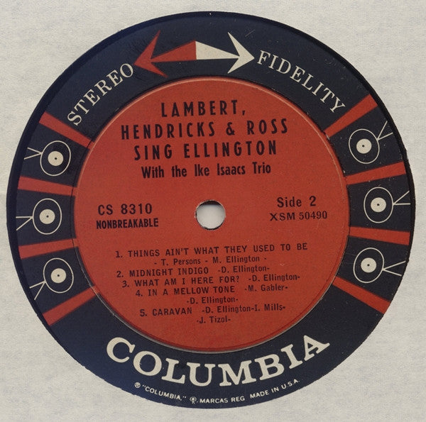 Lambert, Hendricks & Ross With The Ike Isaacs Trio ~ Sing Ellington (Vinyl) - Djungel & Jazz