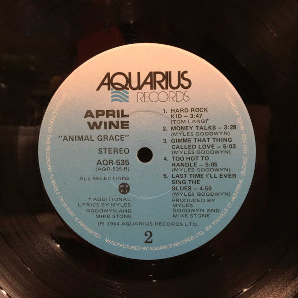 April Wine : Animal Grace (LP, Album)
