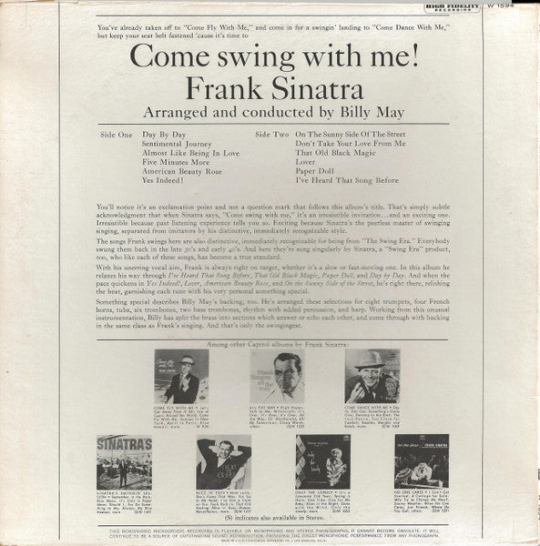 Frank Sinatra ~ Come Swing With Me! (Vinyl) - Djungel & Jazz