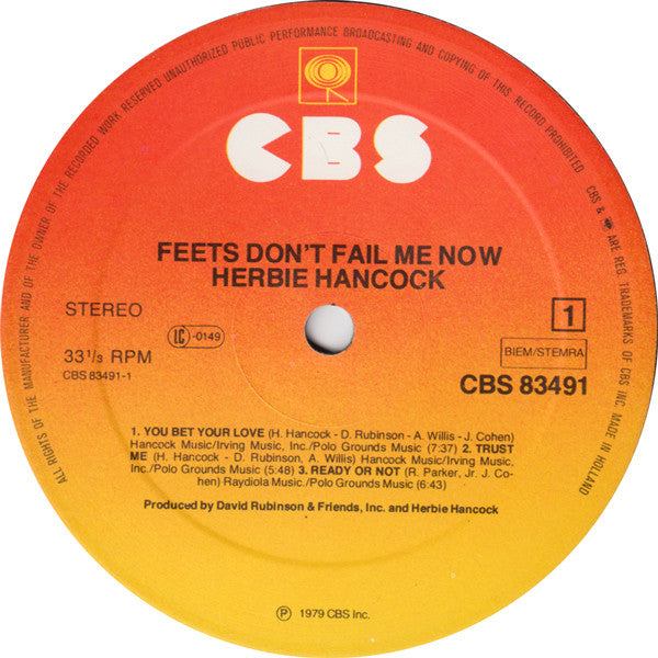 Herbie Hancock ~ Feets Don't Fail Me Now (Vinyl) - Djungel & Jazz