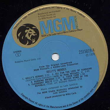 Lalo Schifrin ~ Kelly's Heroes (Music From The Original Sound Track) (Vinyl) - Djungel & Jazz