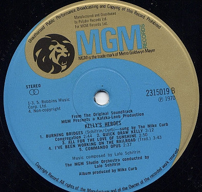 Lalo Schifrin ~ Kelly's Heroes (Music From The Original Sound Track) (Vinyl) - Djungel & Jazz