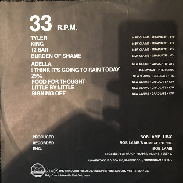 UB40 ~ Signing Off (Vinyl) - Djungel & Jazz