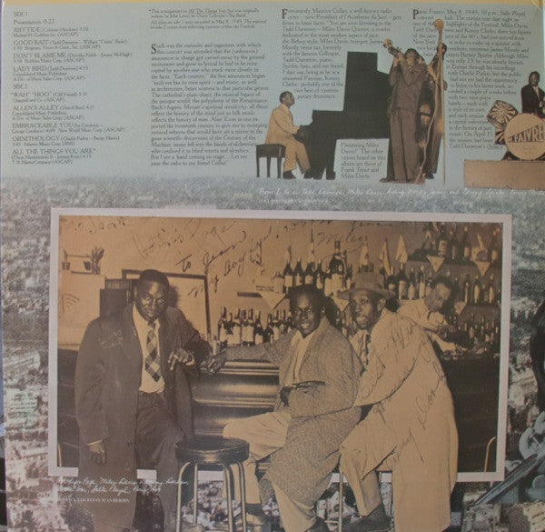 The Miles Davis/Tadd Dameron Quintet ~ In Paris Festival International De Jazz - May, 1949 (Vinyl) - Djungel & Jazz