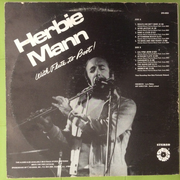 Herbie Mann ~ With Flute To Boot (Vinyl) - Djungel & Jazz
