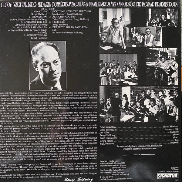 Bengt Hallberg ~ Glory (Vinyl) - Djungel & Jazz
