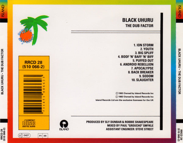 Black Uhuru ~ The Dub Factor (Vinyl) - Djungel & Jazz