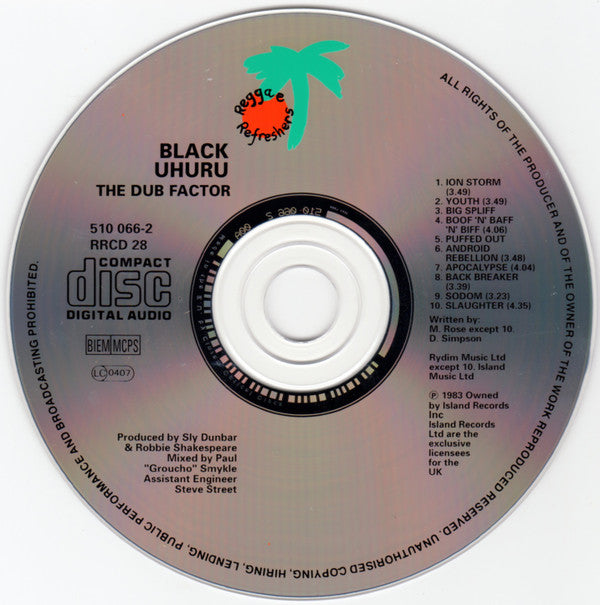 Black Uhuru ~ The Dub Factor (Vinyl) - Djungel & Jazz
