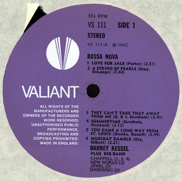 Barney Kessel ~ Bossa Nova (Vinyl) - Djungel & Jazz